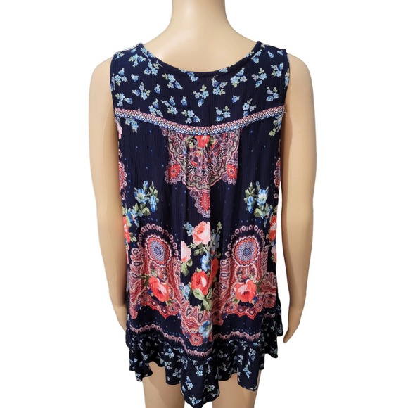 Bila Boho Print Flowy Tank Top Small NWOT - Picture 4 of 6